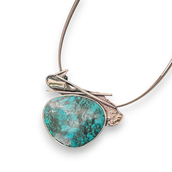 Halsschmuck Türkis in 925 Silber.