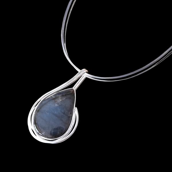 Halsschmuck Labradorit in 925 Silber