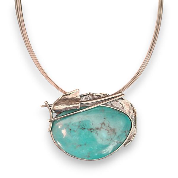 Halsschmuck Türkis in 925 Silber.