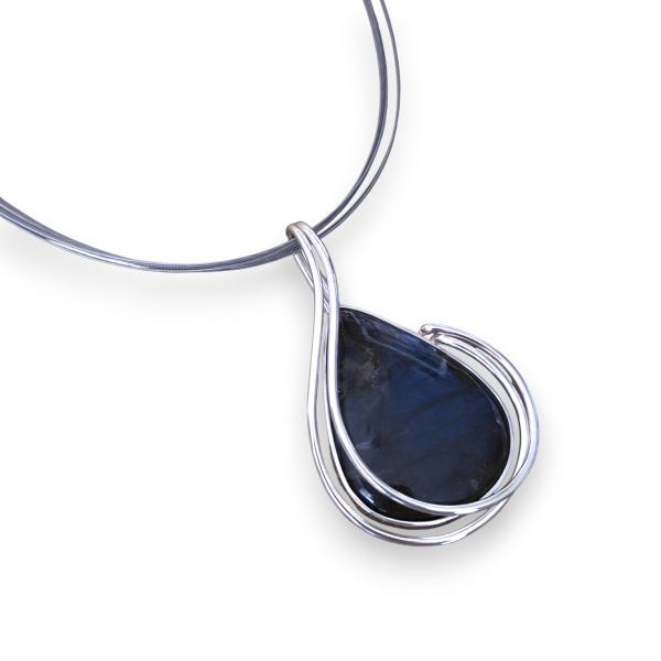 Halsschmuck Labradorit in 925 Silber