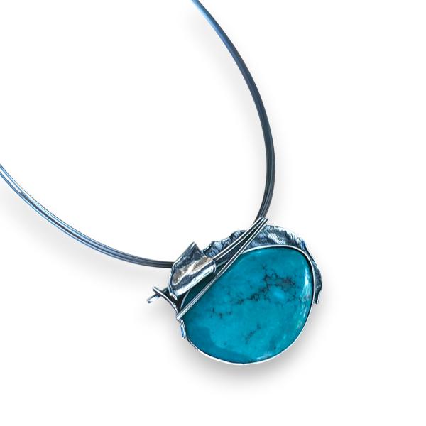 Halsschmuck Türkis in 925 Silber.