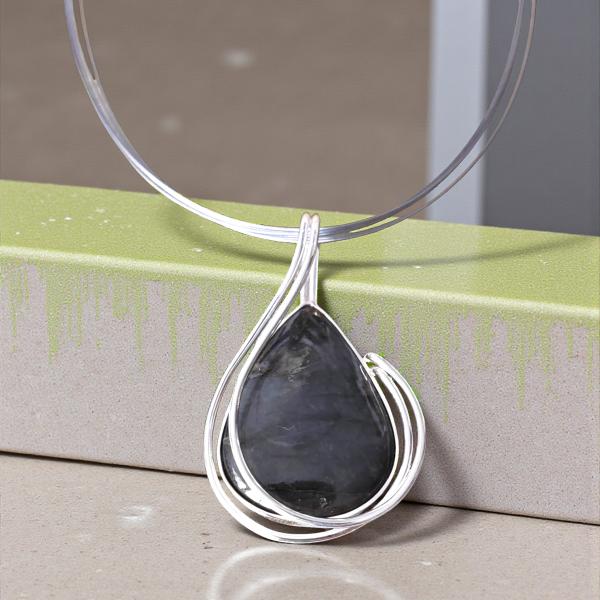 Halsschmuck Labradorit in 925 Silber