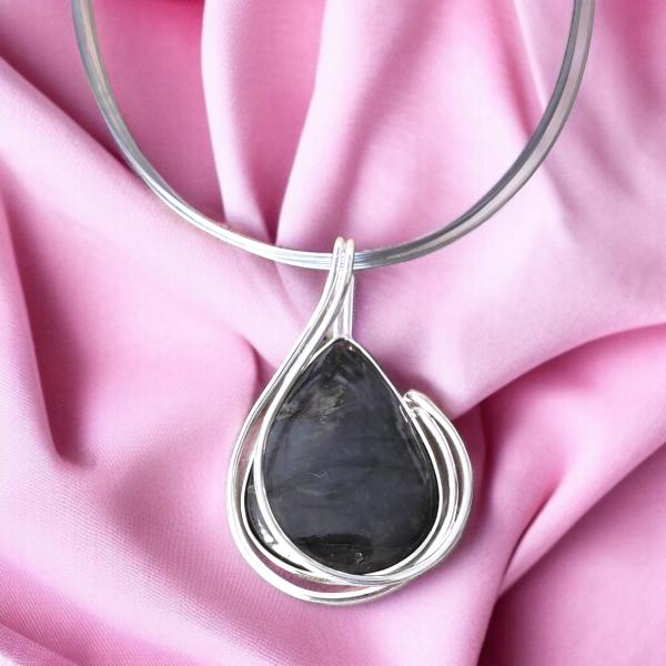 Halsschmuck Labradorit in 925 Silber