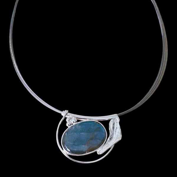 Halsschmuck Labradorit in 925 Silber