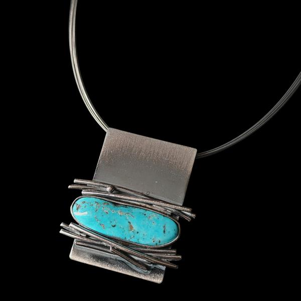 Halsschmuck Türkis in 925 Silber.