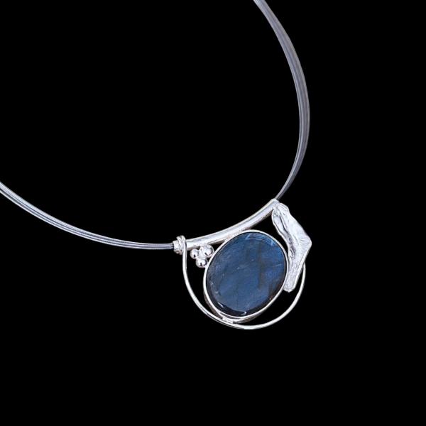 Halsschmuck Labradorit in 925 Silber