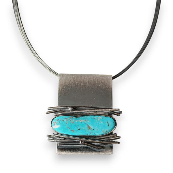 Halsschmuck Türkis in 925 Silber.