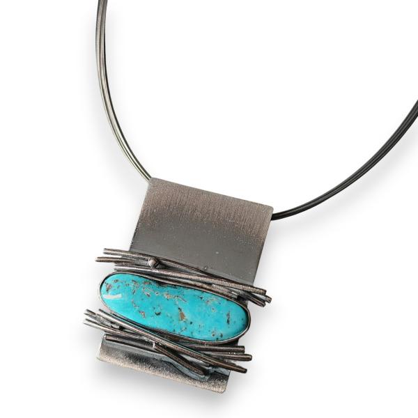 Halsschmuck Türkis in 925 Silber.