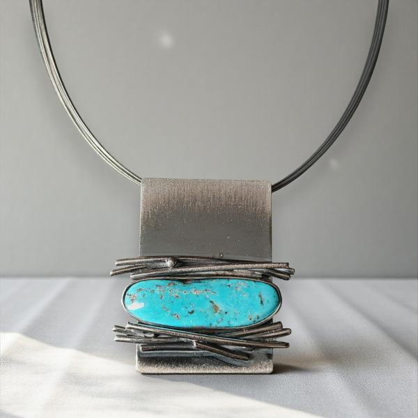 Halsschmuck Türkis in 925 Silber.