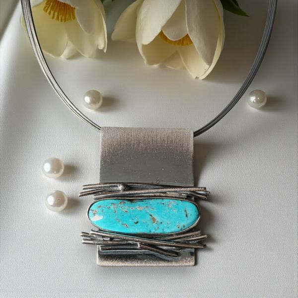Halsschmuck Türkis in 925 Silber.