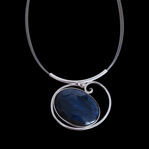Halsschmuck Labradorit in 925 Silber