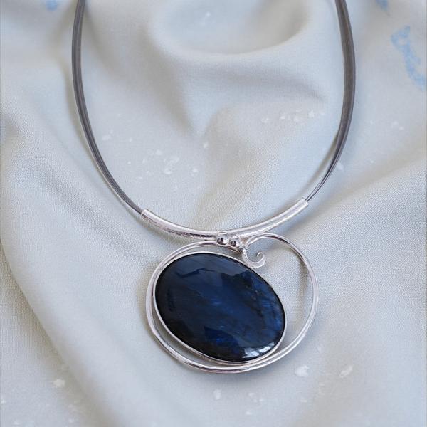 Halsschmuck Labradorit in 925 Silber