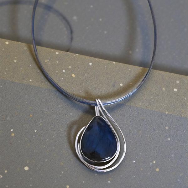 Halsschmuck Labradorit in 925 Silber