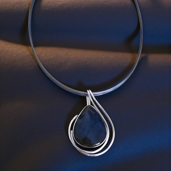 Halsschmuck Labradorit in 925 Silber