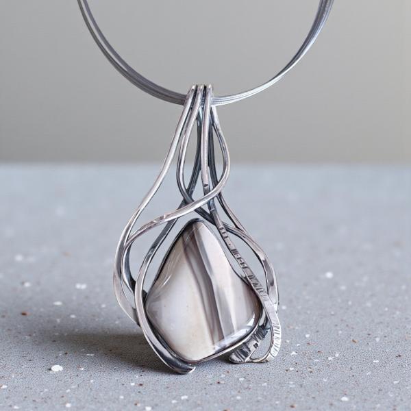 Halsschmuck Flint in 925 Silber