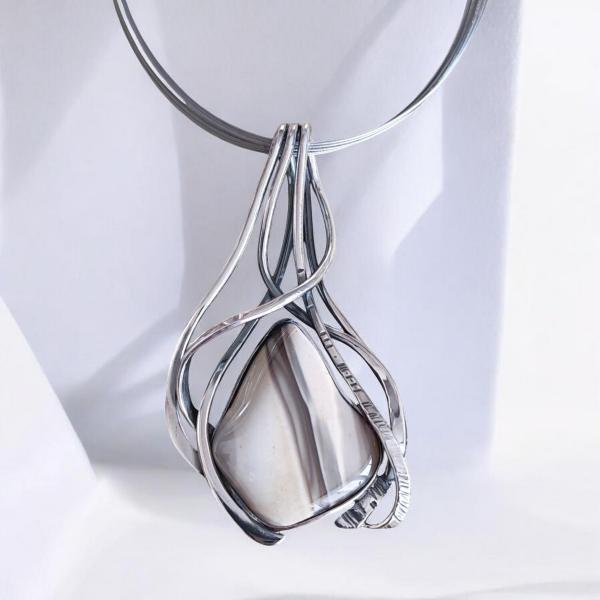 Halsschmuck Flint in 925 Silber