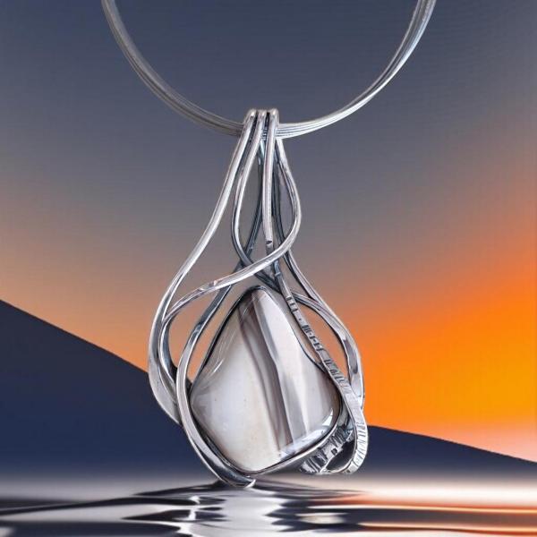 Halsschmuck Flint in 925 Silber