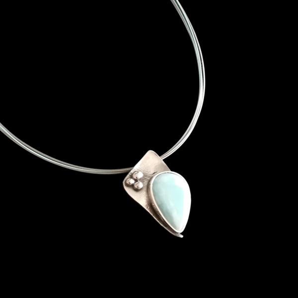 Halsschmuck Larimar in 925 Silber
