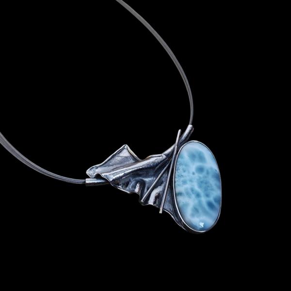 Halsschmuck Larimar in 925 Silber
