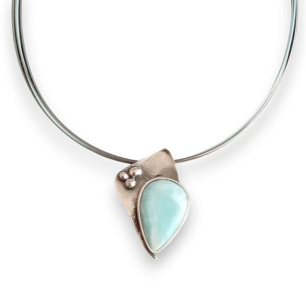 Halsschmuck Larimar in 925 Silber