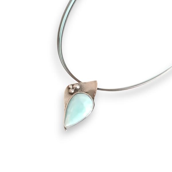 Halsschmuck Larimar in 925 Silber