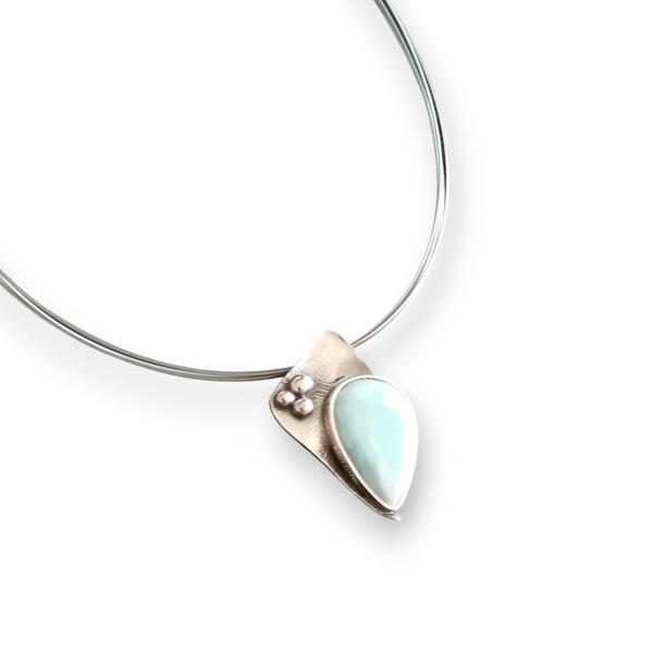 Halsschmuck Larimar in 925 Silber