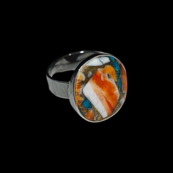 Silberring mit Stachelaustertürkis