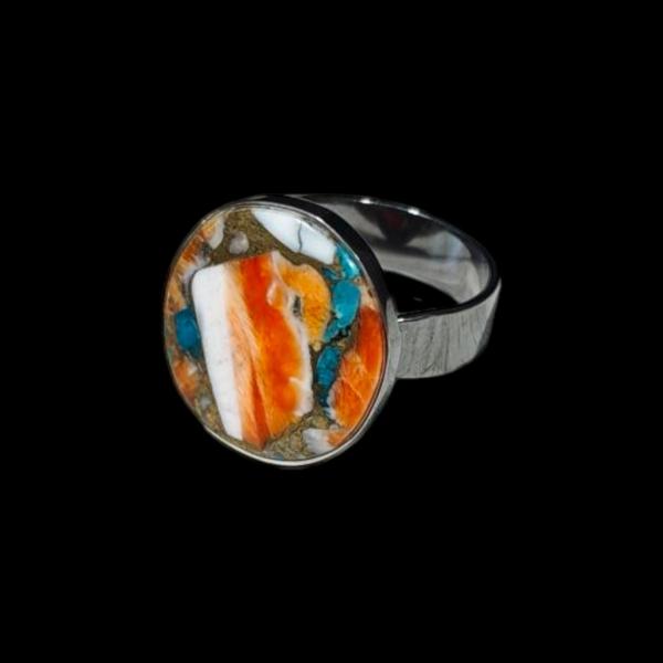 Silberring mit Stachelaustertürkis