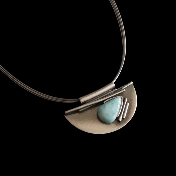 Halsschmuck Larimar in 925 Silber