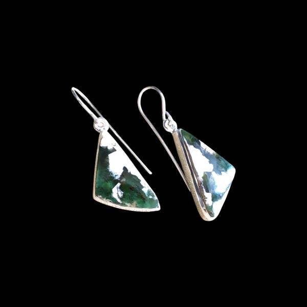 Ohrhänger mit Grünopal in 925 Silber
