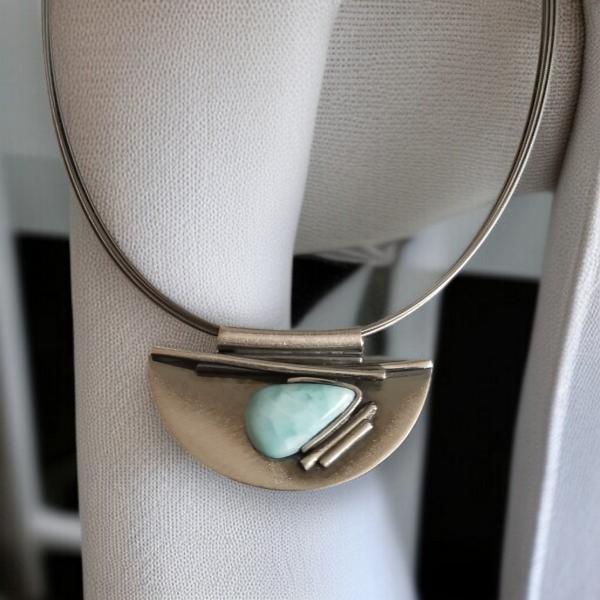 Halsschmuck Larimar in 925 Silber
