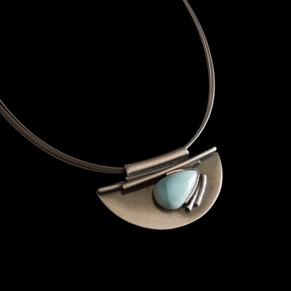Halsschmuck Larimar in 925 Silber