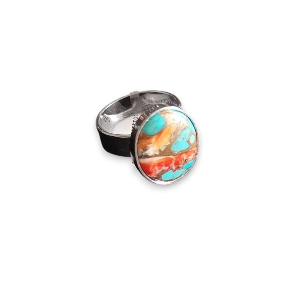 Ring mit Stachelaustertürkis