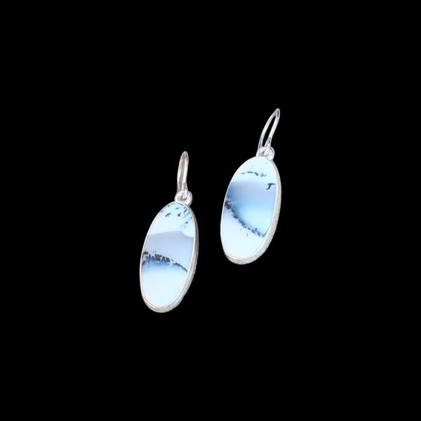 Ohrhänger mit Dendritenjaspis in 925 Silber