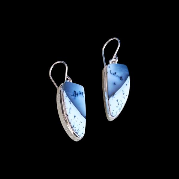 Ohrhänger mit Dendritenjaspis in 925 Silber