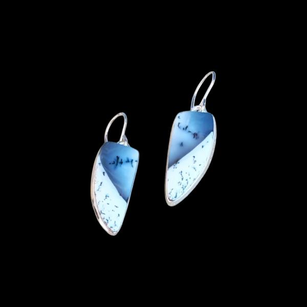 Ohrhänger mit Dendritenjaspis in 925 Silber