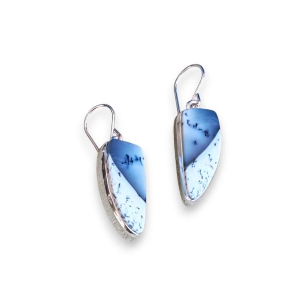 Ohrhänger mit Dendritenjaspis in 925 Silber