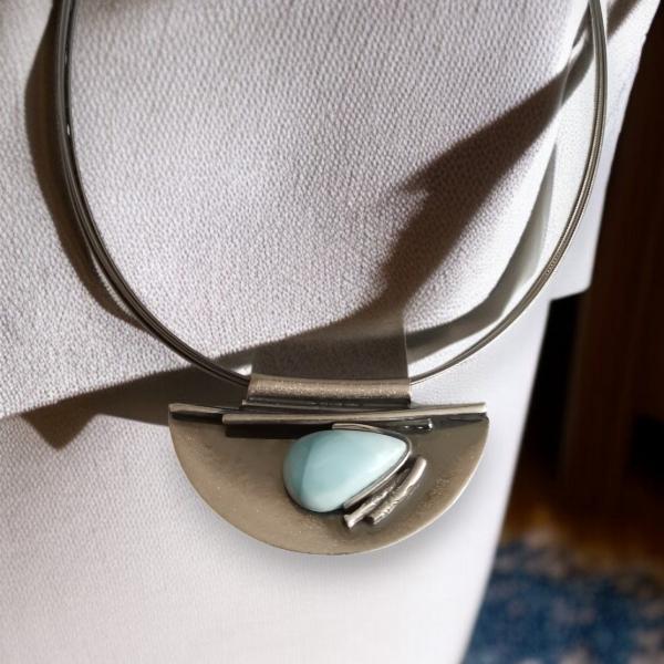Halsschmuck Larimar in 925 Silber