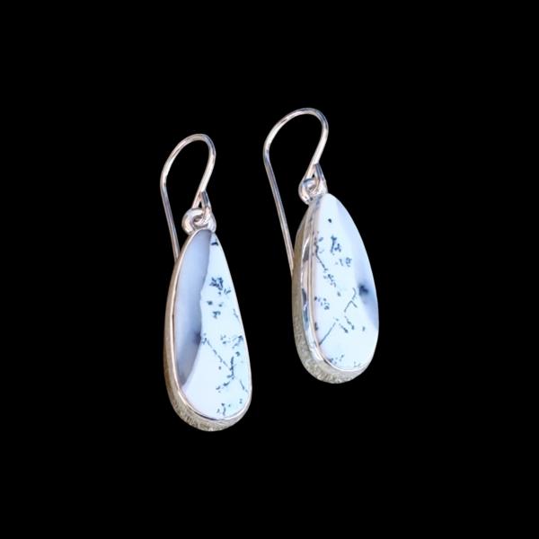 Ohrhänger mit Dendritenjaspis in 925 Silber
