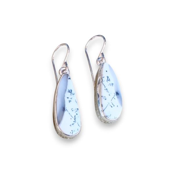 Ohrhänger mit Dendritenjaspis in 925 Silber