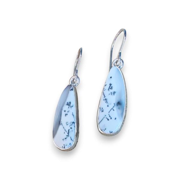 Ohrhänger mit Dendritenjaspis in 925 Silber