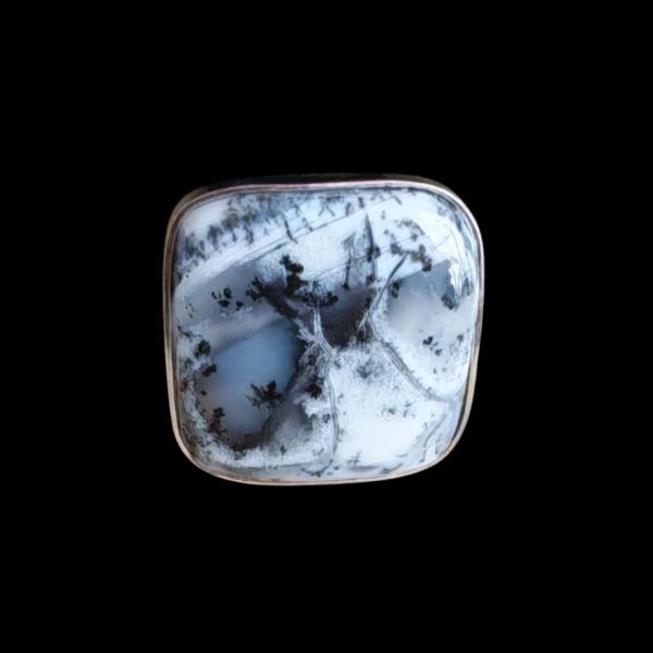 Ring mit Dendritenjaspis in 925 Silber