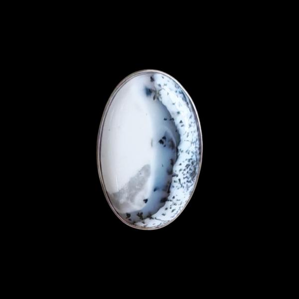 Ring mit Dendritenjaspis in 925 Silber