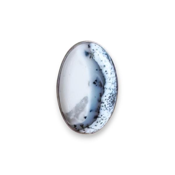 Ring mit Dendritenjaspis in 925 Silber