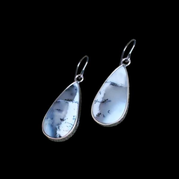 Ohrhänger mit Dendritenjaspis in 925 Silber