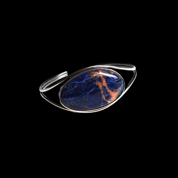 Armspange mit Sodalith in 925 Silber