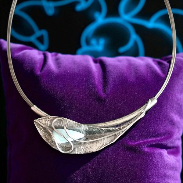 Halsschmuck Larimar in 925 Silber