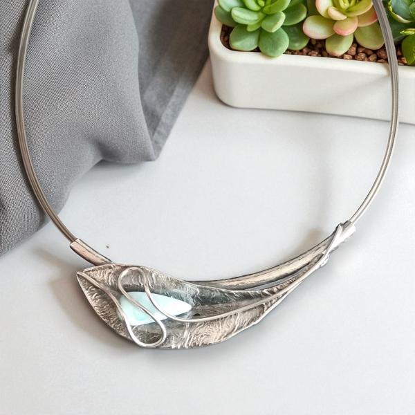 Halsschmuck Larimar in 925 Silber