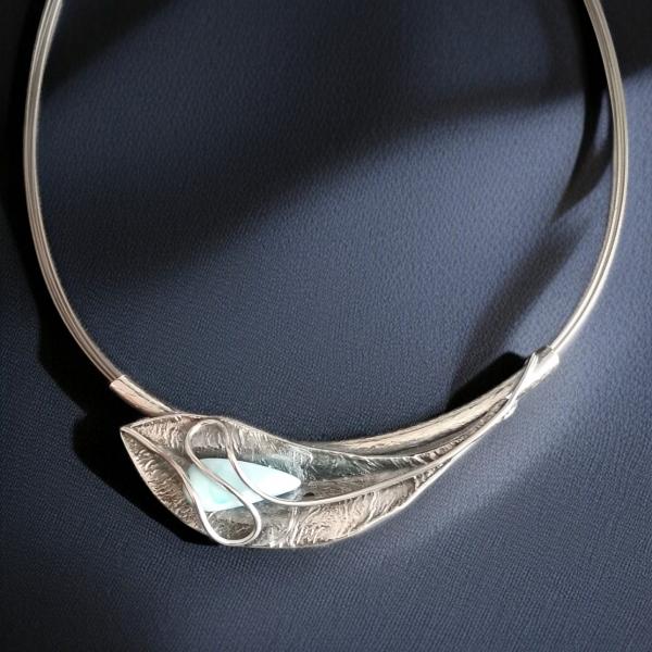 Halsschmuck Larimar in 925 Silber