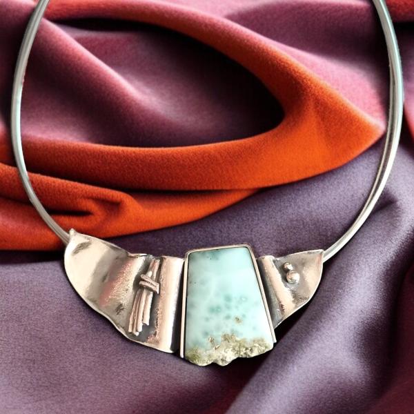 Halsschmuck Larimar in 925 Silber